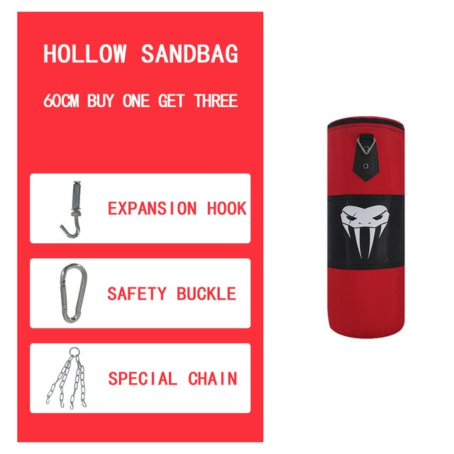 SOTF Boxing Sand Bag Empty Punching Bag Taekwondo Kickboxing mma Equipment Martial Arts Hanging Kick  Muay Thai Boxer Training