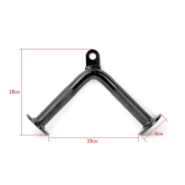 Gym Home Pully Cable Machine Attachments Biceps Triceps Blaster T-bar Handle Grip For Pull Down Rope Rowing Machine Accessories