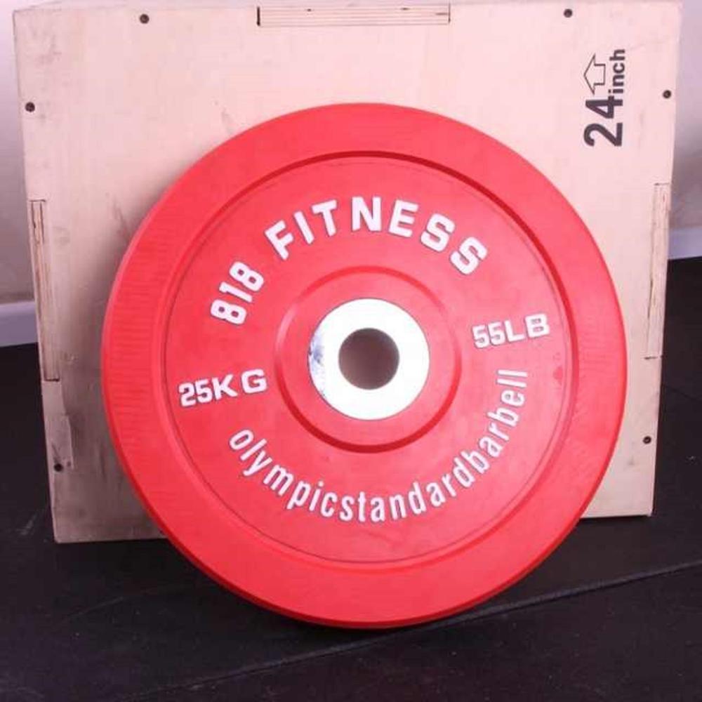 Best Gym Fitness Equipment Customized Bumper 10kg Plates Rubber Weightlifting Barbell Weight Plates
