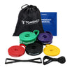 TOMSHOO Pull Up Assist Bands Set Resistance Loop Bands Powerlifting Exercise Stretch Bands with Door Anchor and Handles