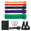 TOMSHOO Pull Up Assist Bands Set Resistance Loop Bands Powerlifting Exercise Stretch Bands with Door Anchor and Handles