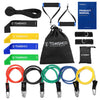 TOMSHOO Pull Up Assist Bands Set Resistance Loop Bands Powerlifting Exercise Stretch Bands with Door Anchor and Handles