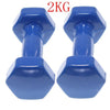 Set of 2 vinyl coated dumbbells | Exercise Fitness | Home training | Gym | Weights of 0.5 to 6 Kg