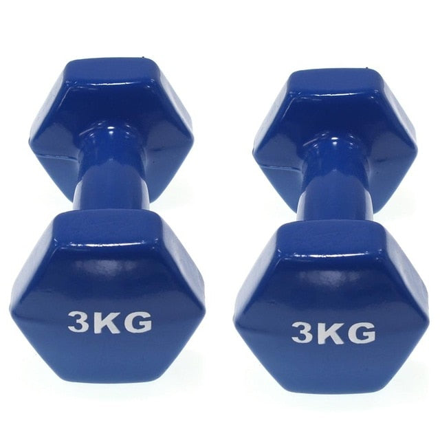 Set of 2 vinyl coated dumbbells | Exercise Fitness | Home training | Gym | Weights of 0.5 to 6 Kg