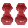 Set of 2 vinyl coated dumbbells | Exercise Fitness | Home training | Gym | Weights of 0.5 to 6 Kg