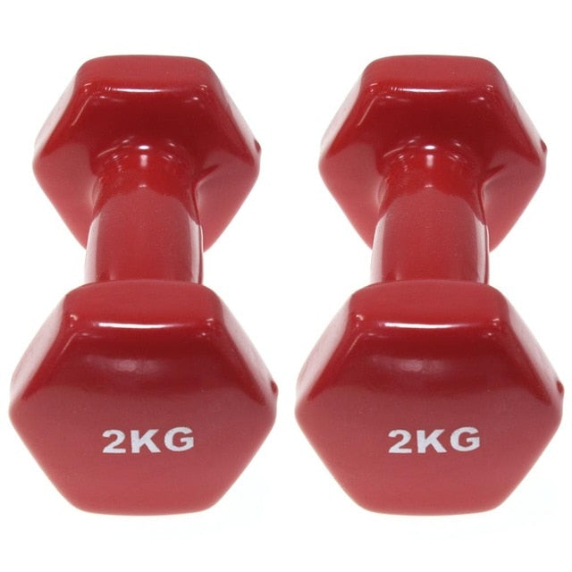Set of 2 vinyl coated dumbbells | Exercise Fitness | Home training | Gym | Weights of 0.5 to 6 Kg