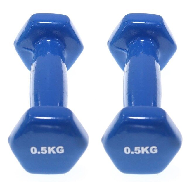 Set of 2 vinyl coated dumbbells | Exercise Fitness | Home training | Gym | Weights of 0.5 to 6 Kg
